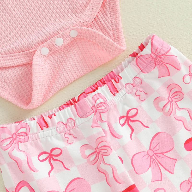 Toddler Girls' Floral Onesie and Pants w/bow