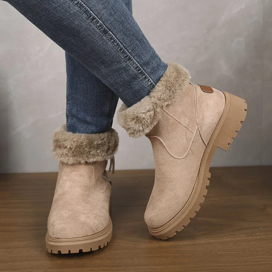 Fleece-lined Plush Non-slip Boots