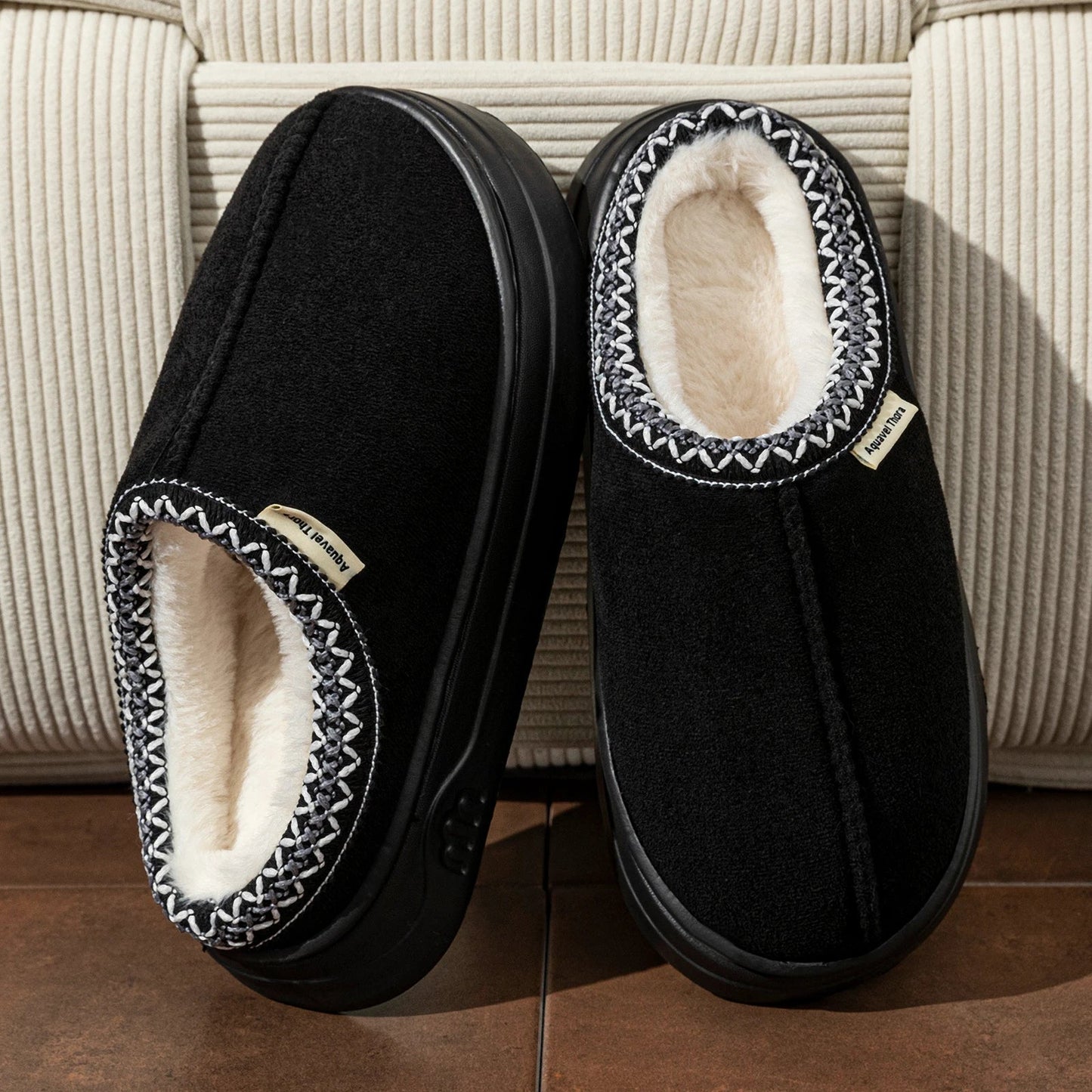 Men's Plush Anti-slip Slippers