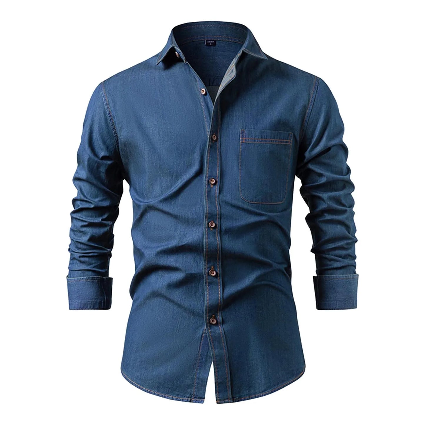 Men's Long-Sleeve Denim Shirt