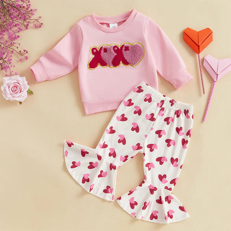 Toddler Girls' Embroidered Sweatshirt and Pants