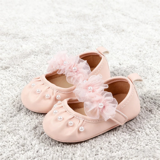 Newborn Girls' Mesh Non-slip Mary Jane Shoes