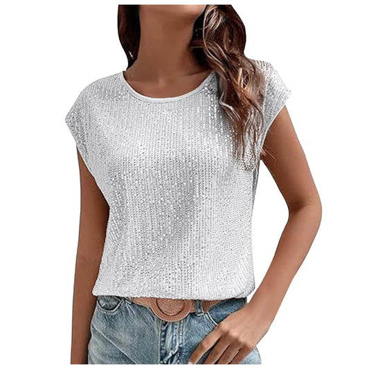 Women's Short-Sleeve Sequin T-Shirt