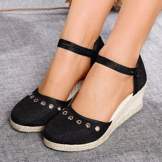 Women's Platform Wedge Braided Sandals