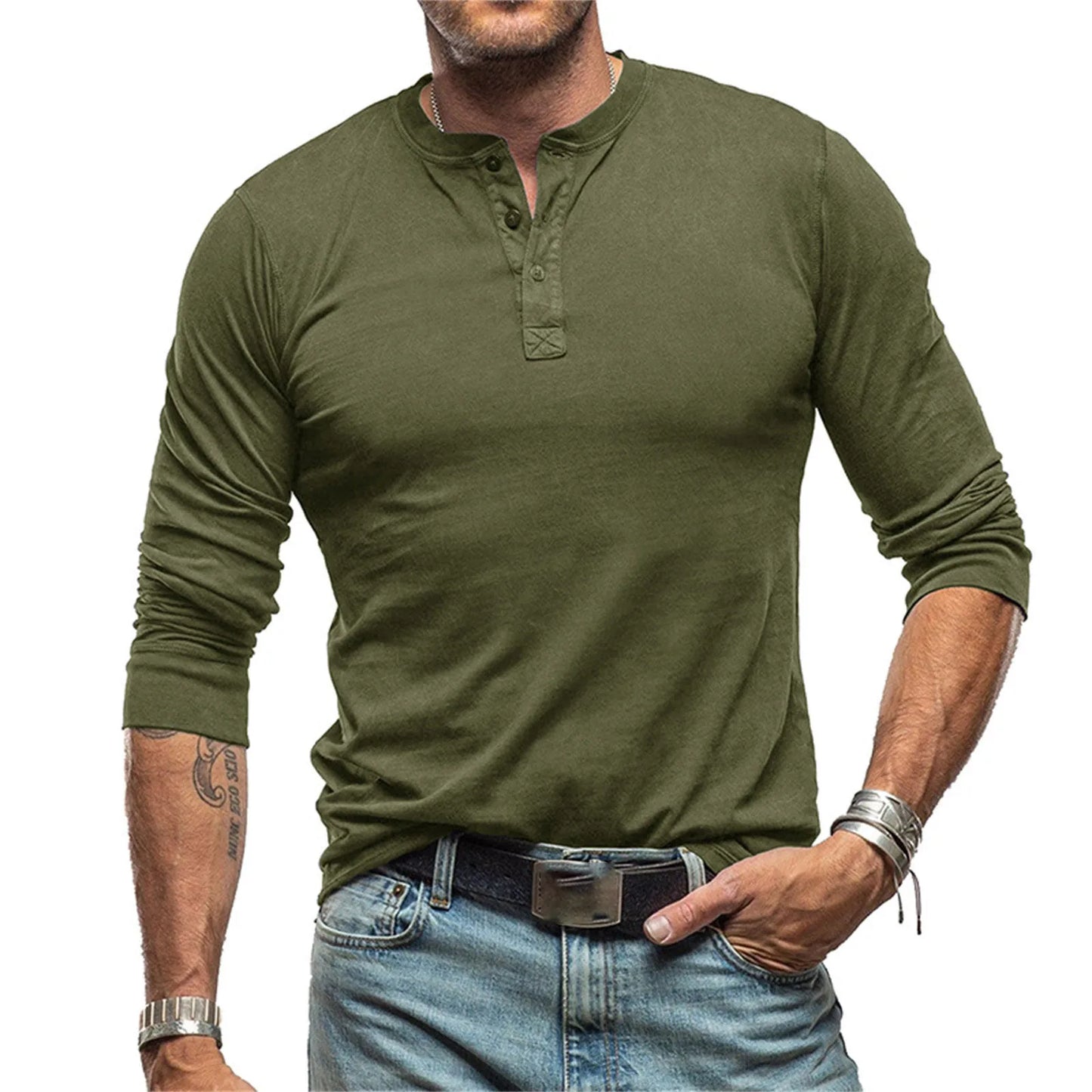 Men's Long-Sleeve Henley