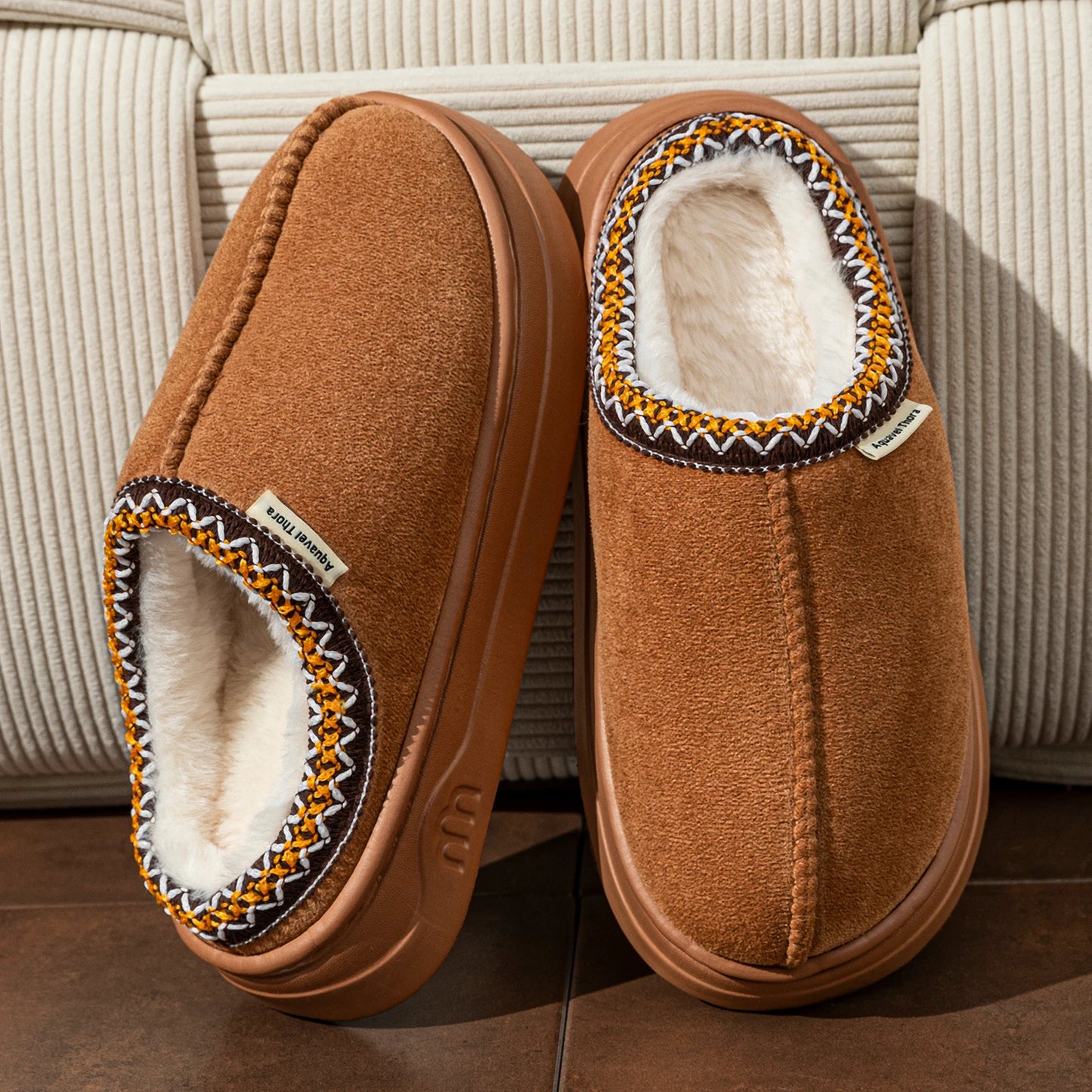 Men's Plush Anti-slip Slippers