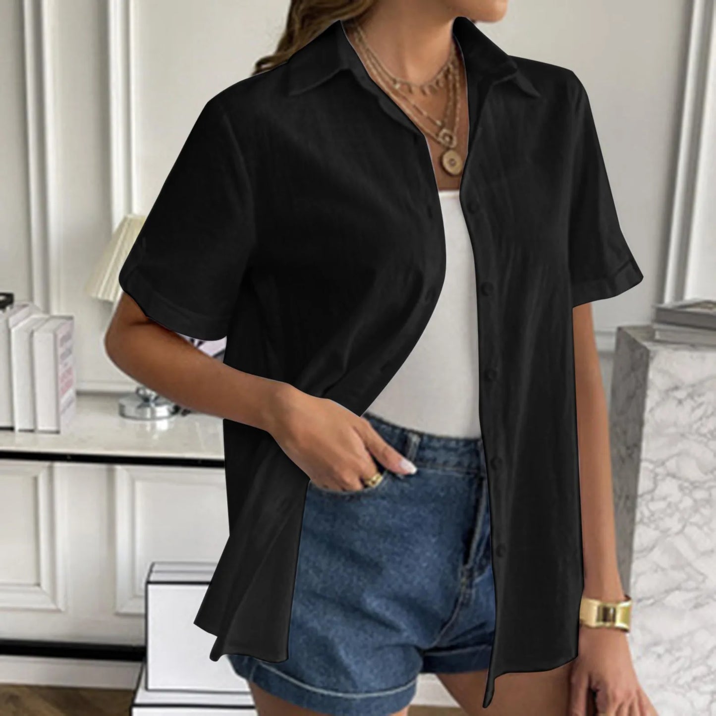 Women's Button-up Light Shirt