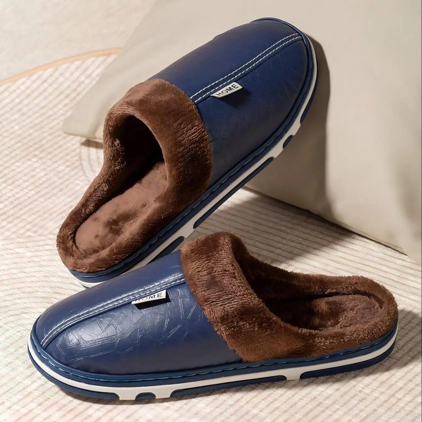 Waterproof Plush Cotton Slippers