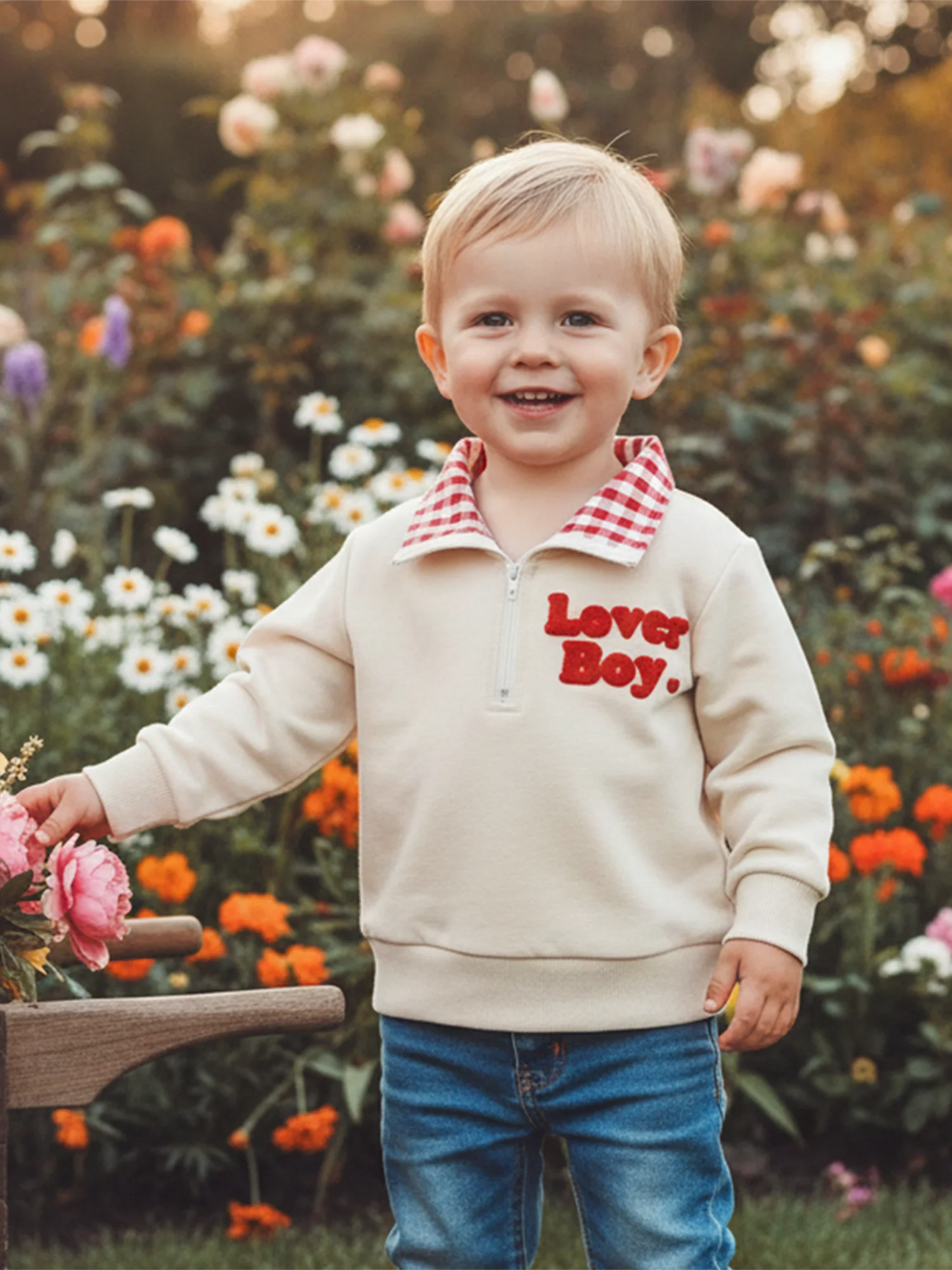 Baby Boys' Valentine's Plaid Sweatshirt