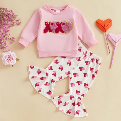 Toddler Girls' Embroidered Sweatshirt and Pants
