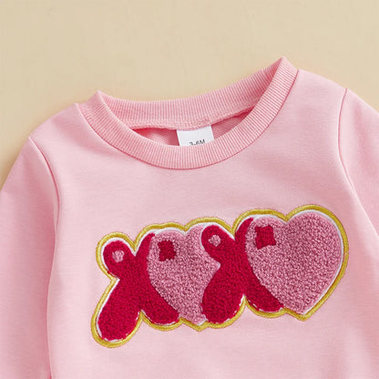 Toddler Girls' Embroidered Sweatshirt and Pants