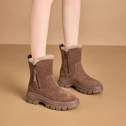 Fleece-lined Plush Non-slip Boots