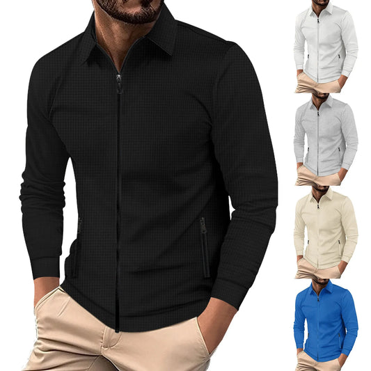Men's Long-Sleeve Zip Shirt