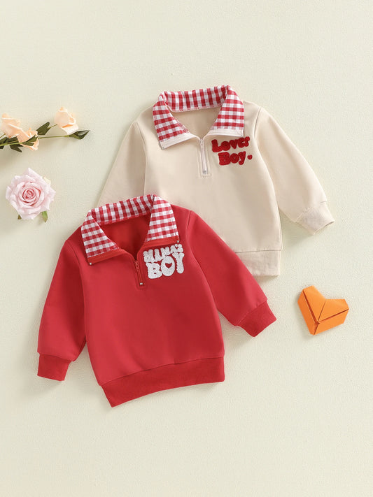 Baby Boys' Valentine's Plaid Sweatshirt