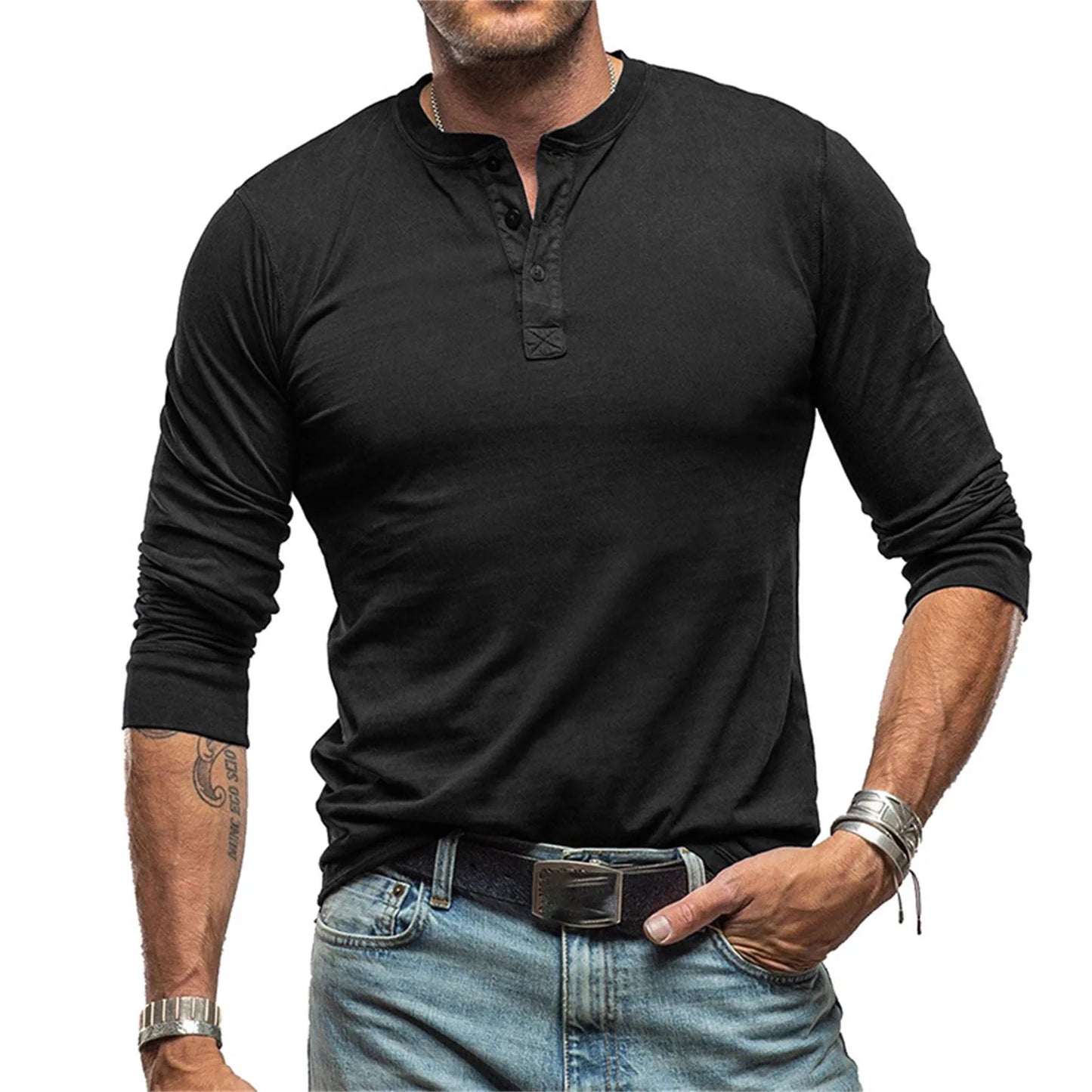Men's Long-Sleeve Henley