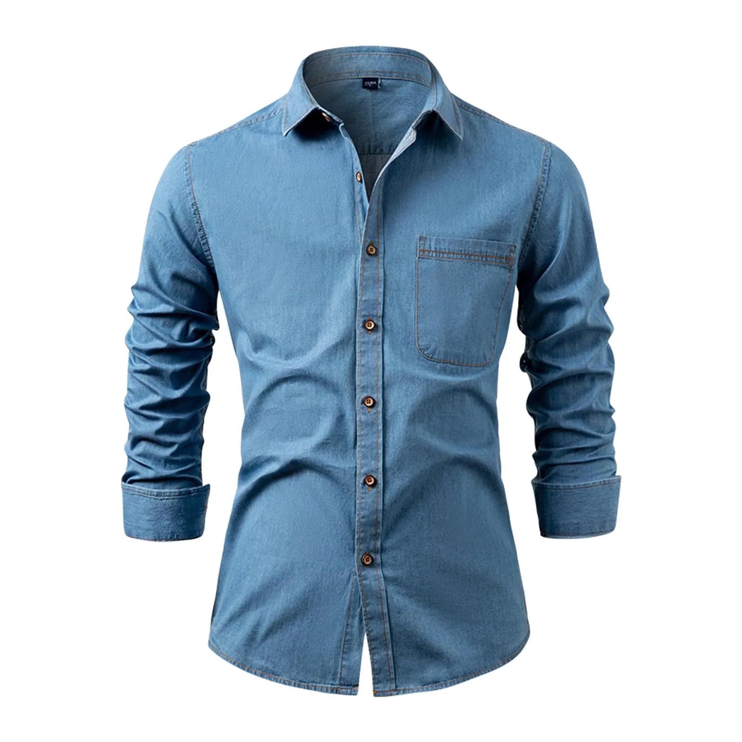 Men's Long-Sleeve Denim Shirt