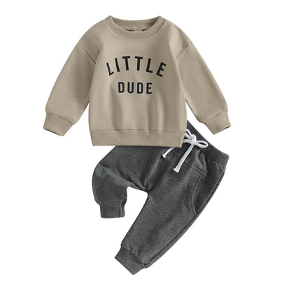 Toddler Boys' Little Dude Sweatshirt and Sweatpants