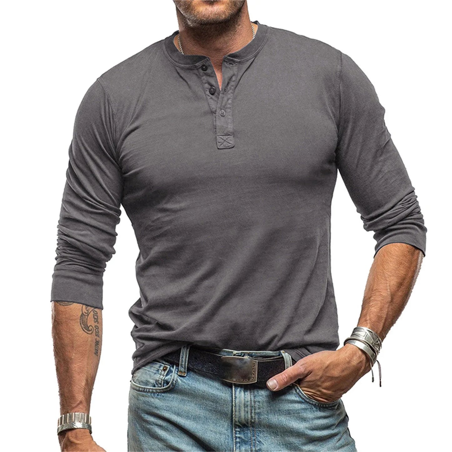 Men's Long-Sleeve Henley