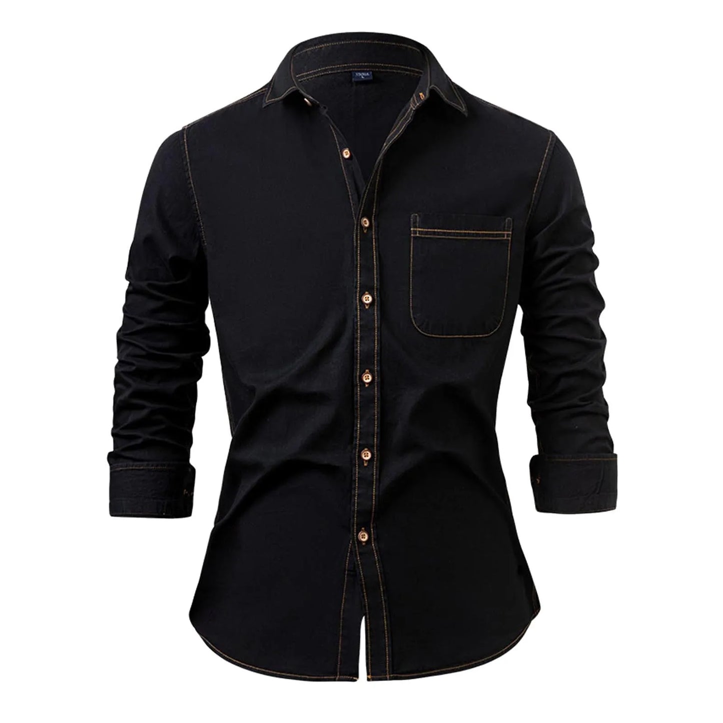 Men's Long-Sleeve Denim Shirt