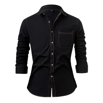 Men's Long-Sleeve Denim Shirt