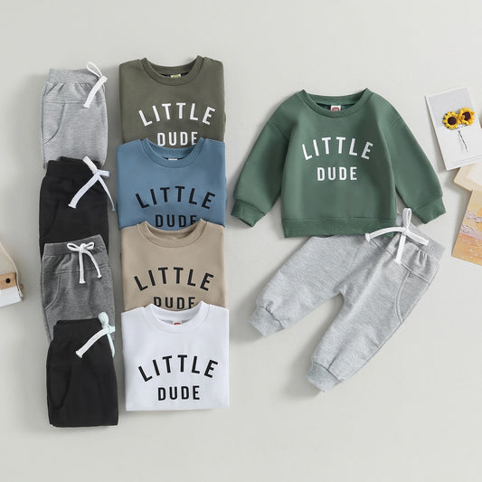 Toddler Boys' Little Dude Sweatshirt and Sweatpants