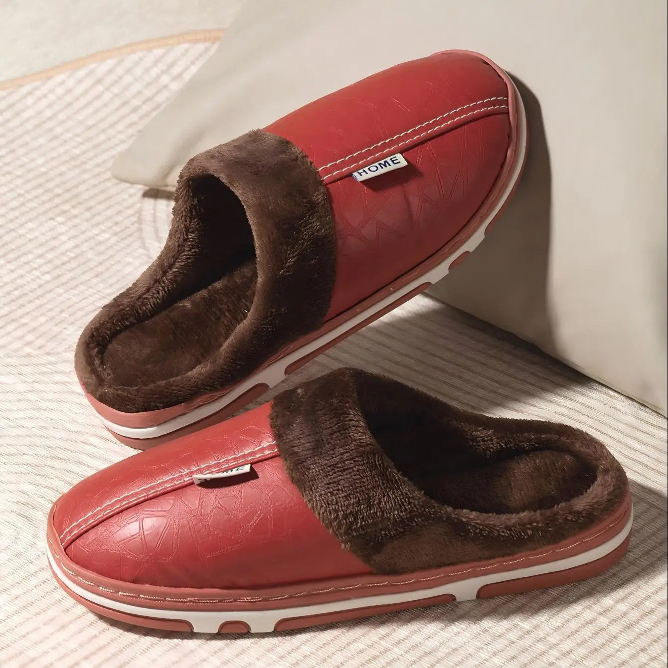 Waterproof Plush Cotton Slippers