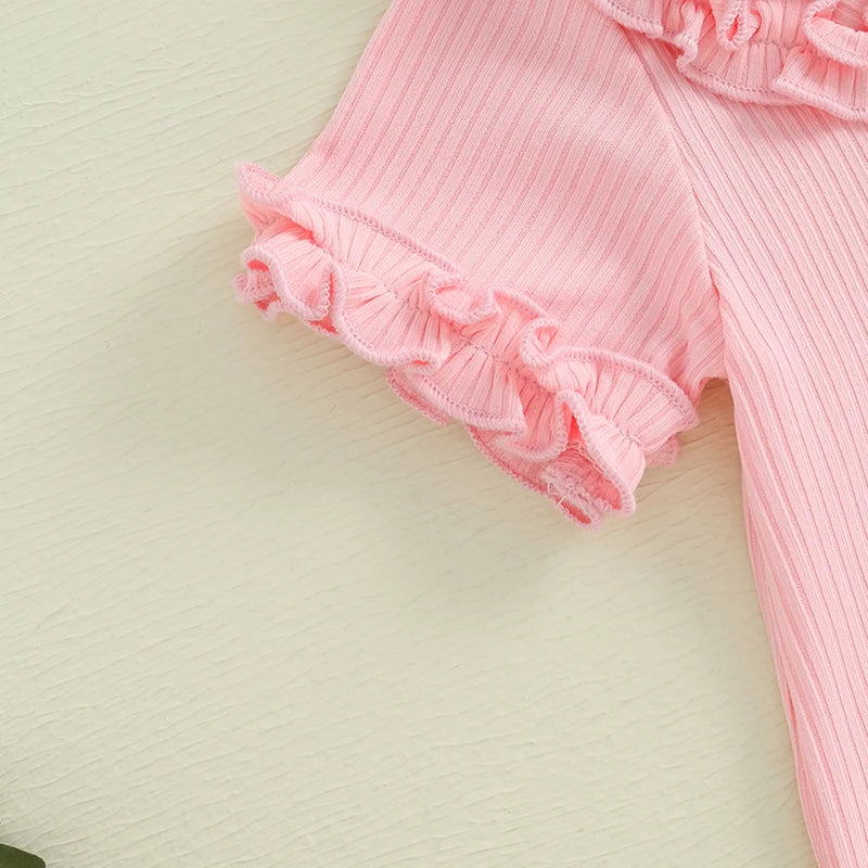 Toddler Girls' Floral Onesie and Pants w/bow