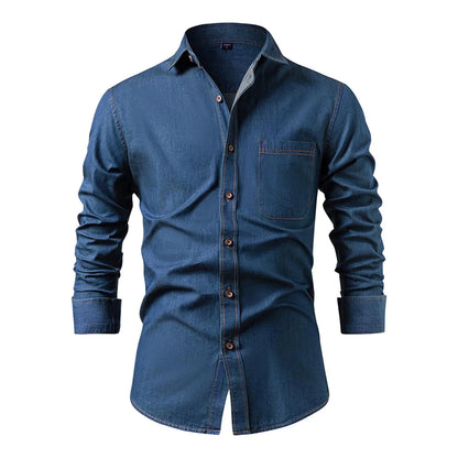 Men's Long-Sleeve Denim Shirt
