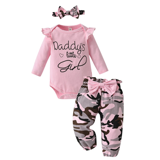 Newborn Daddy's Little Girl Onesie and Pants w/bow