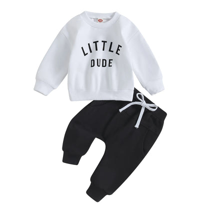 Toddler Boys' Little Dude Sweatshirt and Sweatpants