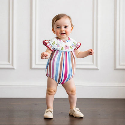 Baby Girls' Embroidered Romper