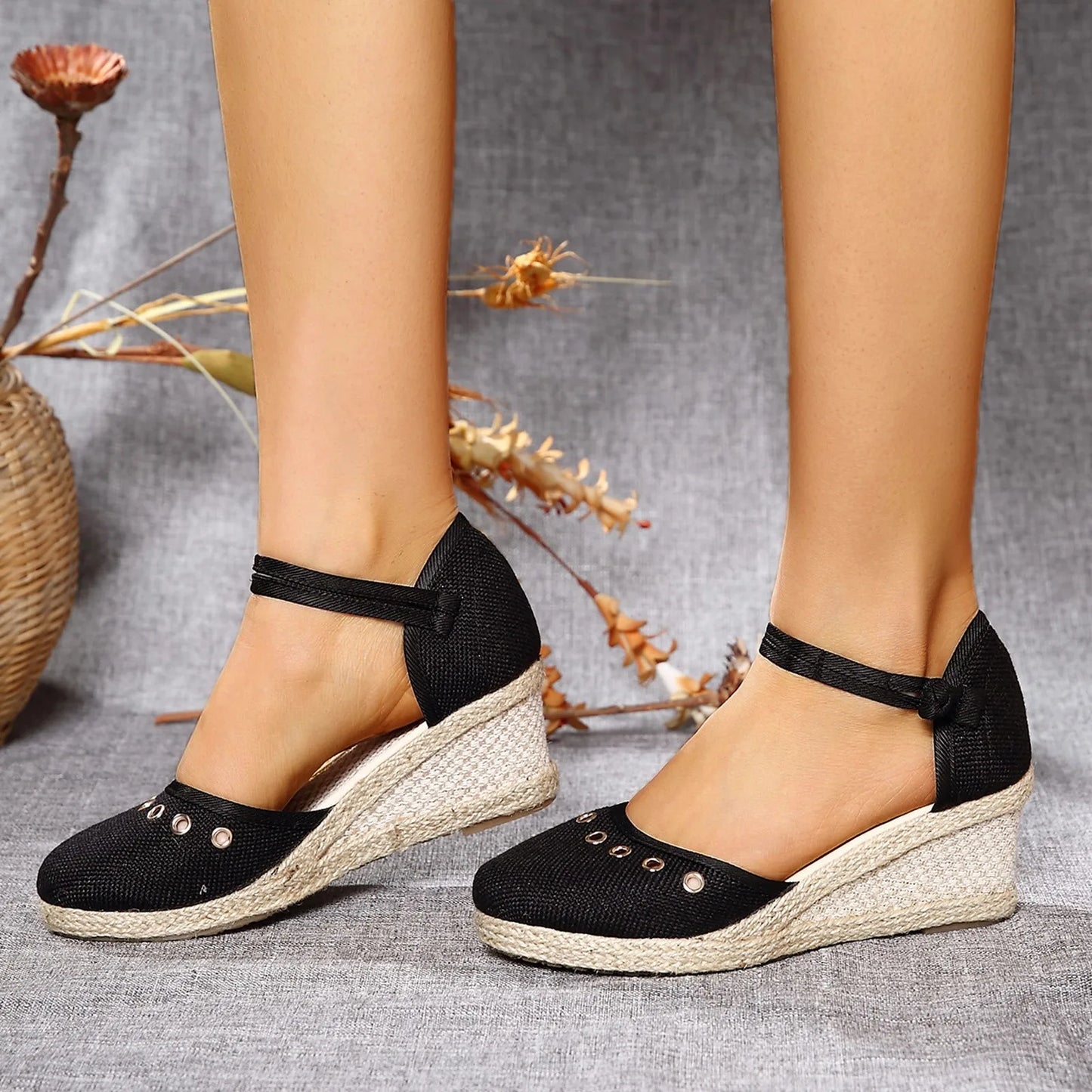 Women's Platform Wedge Braided Sandals
