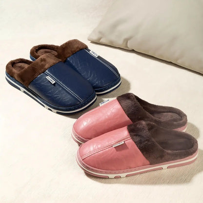 Waterproof Plush Cotton Slippers