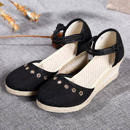 Women's Platform Wedge Braided Sandals