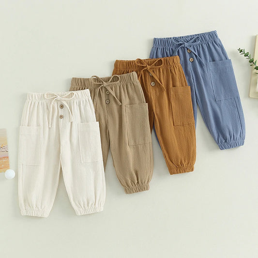 Baby Girls' Linen Cotton Pants