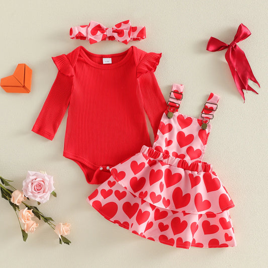 Baby Girls' Valentine's Onesie and Dress w/bow