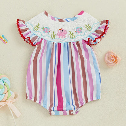 Baby Girls' Embroidered Romper