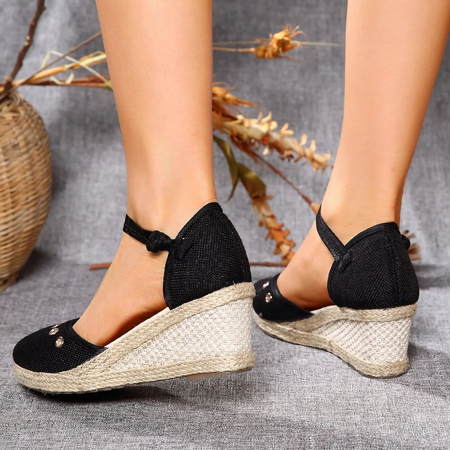 Women's Platform Wedge Braided Sandals