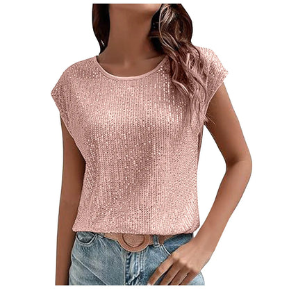 Women's Short-Sleeve Sequin T-Shirt