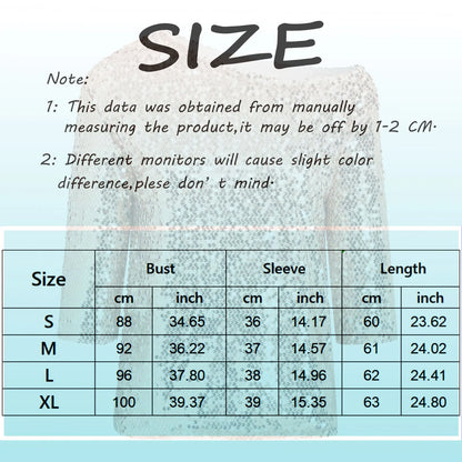 Women's Short-Sleeve Sequin Slim-Fit T-Shirt
