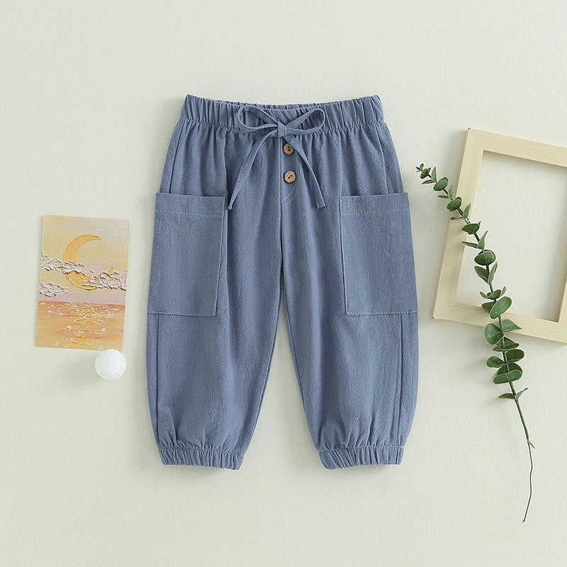 Baby Girls' Linen Cotton Pants