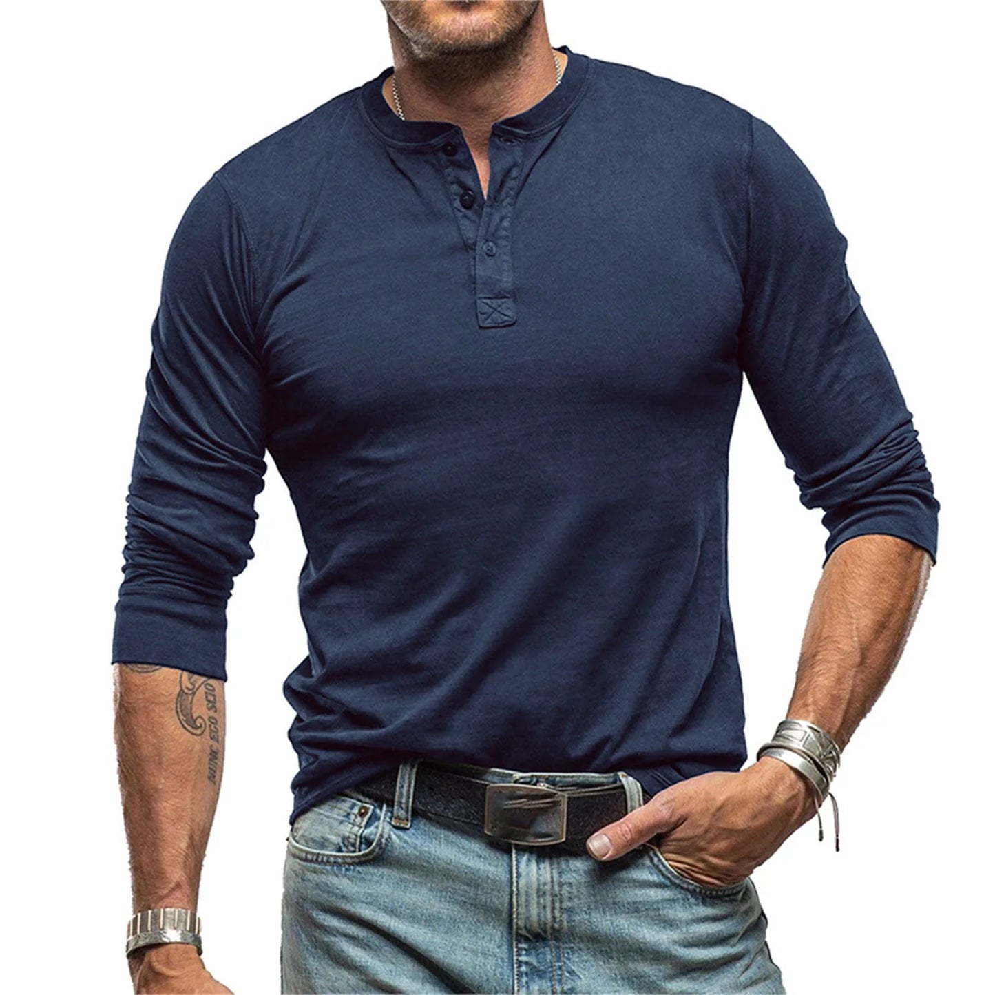 Men's Long-Sleeve Henley