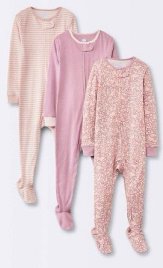Cloud Island PJs - Girls 6-9mo 3pc Set - Sz 6-9mo