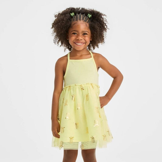 Cat & Jack™ Toddler Girls' Pineapple Tulle Dress - Sz 18mo
