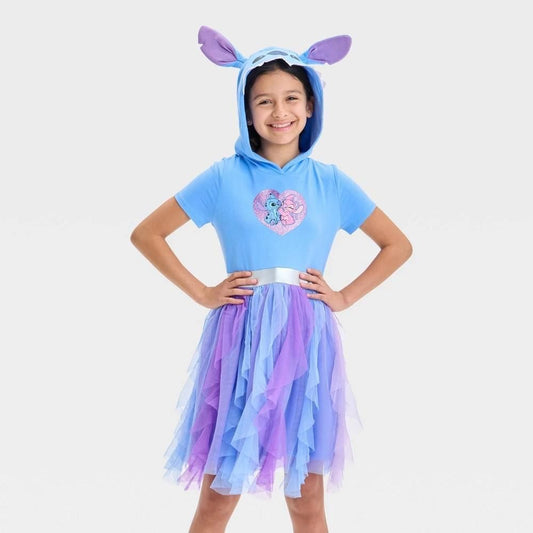 Girls' Stitch Hooded Character Dress - Sz 6